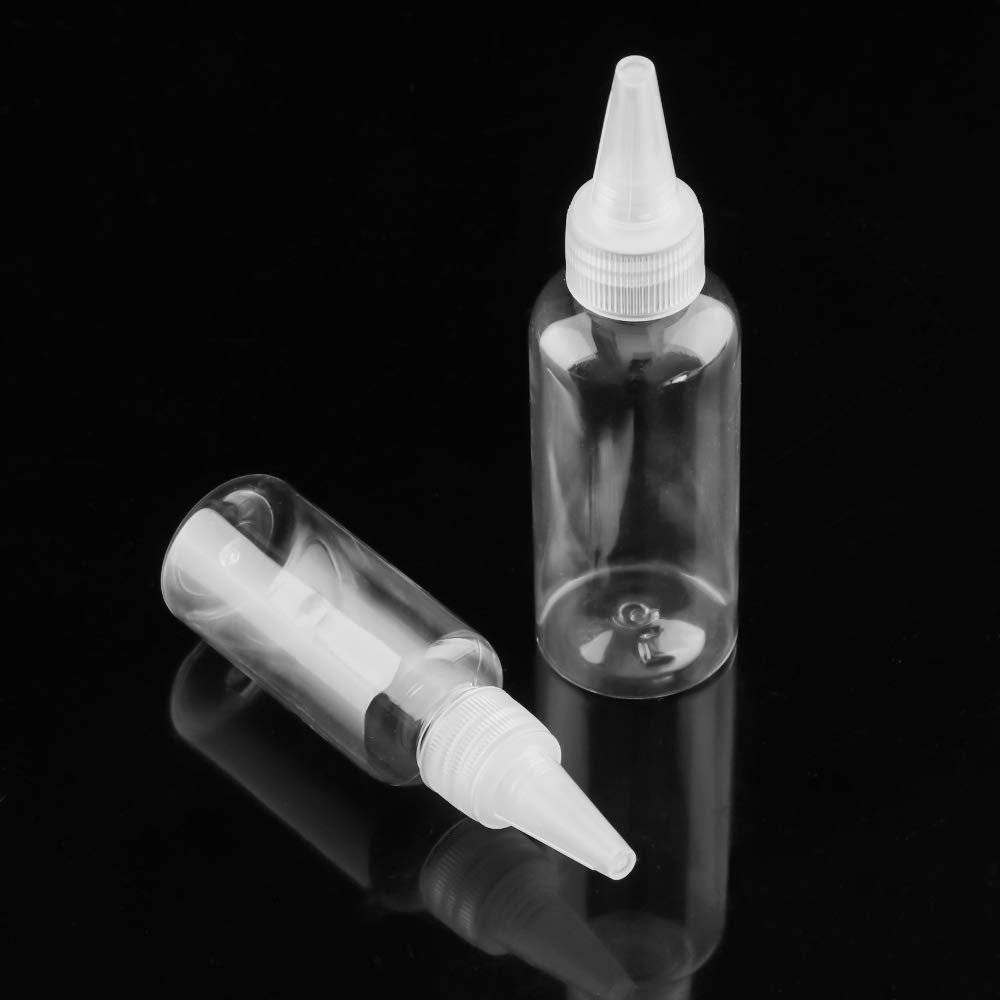 5PCS 5ml Empty Dropper Bottles with Twist Cap - Clear Refillable Squeeze Bottles for Oil, Paint, Liquid Glue - Perfect for DIY Crafts, Essential Oils & Art Projects