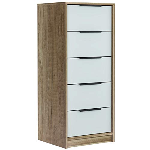TUHOME Kaia 5-Drawer Dresser - Engineered Wood Bedroom Storage Furniture in Multi-Color - Perfect for Bedroom, Nursery, or Closet Organization