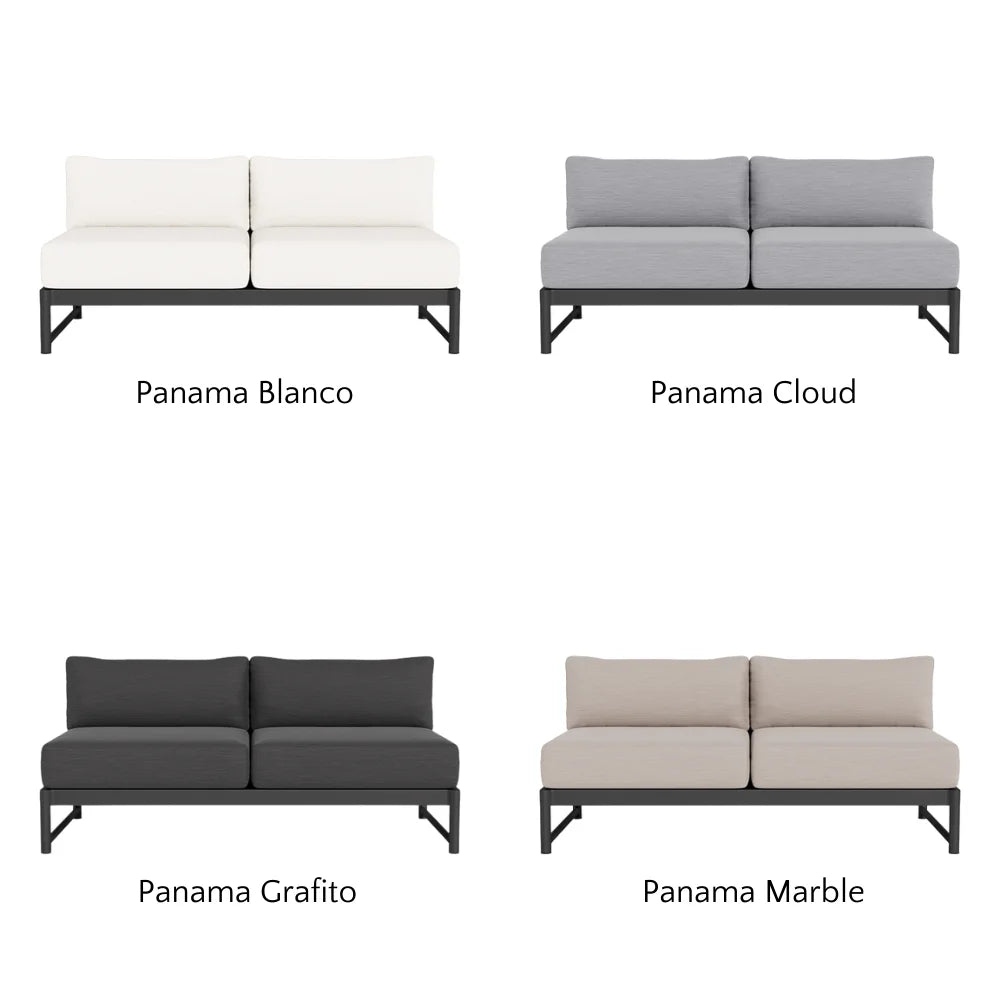 Breeze XL Outdoor 2-Seat Armless Sofa - Waterproof Patio Furniture for Garden, Poolside & Balcony Relaxation