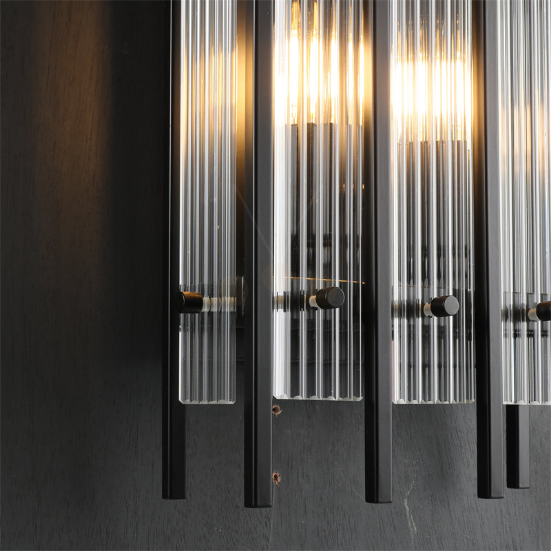 Modern Linear Glass Wall Sconce - Sleek LED Wall Lamp for Bedroom, Living Room, Hallway | Energy Efficient Lighting for Home Decor & Ambient Mood Setting