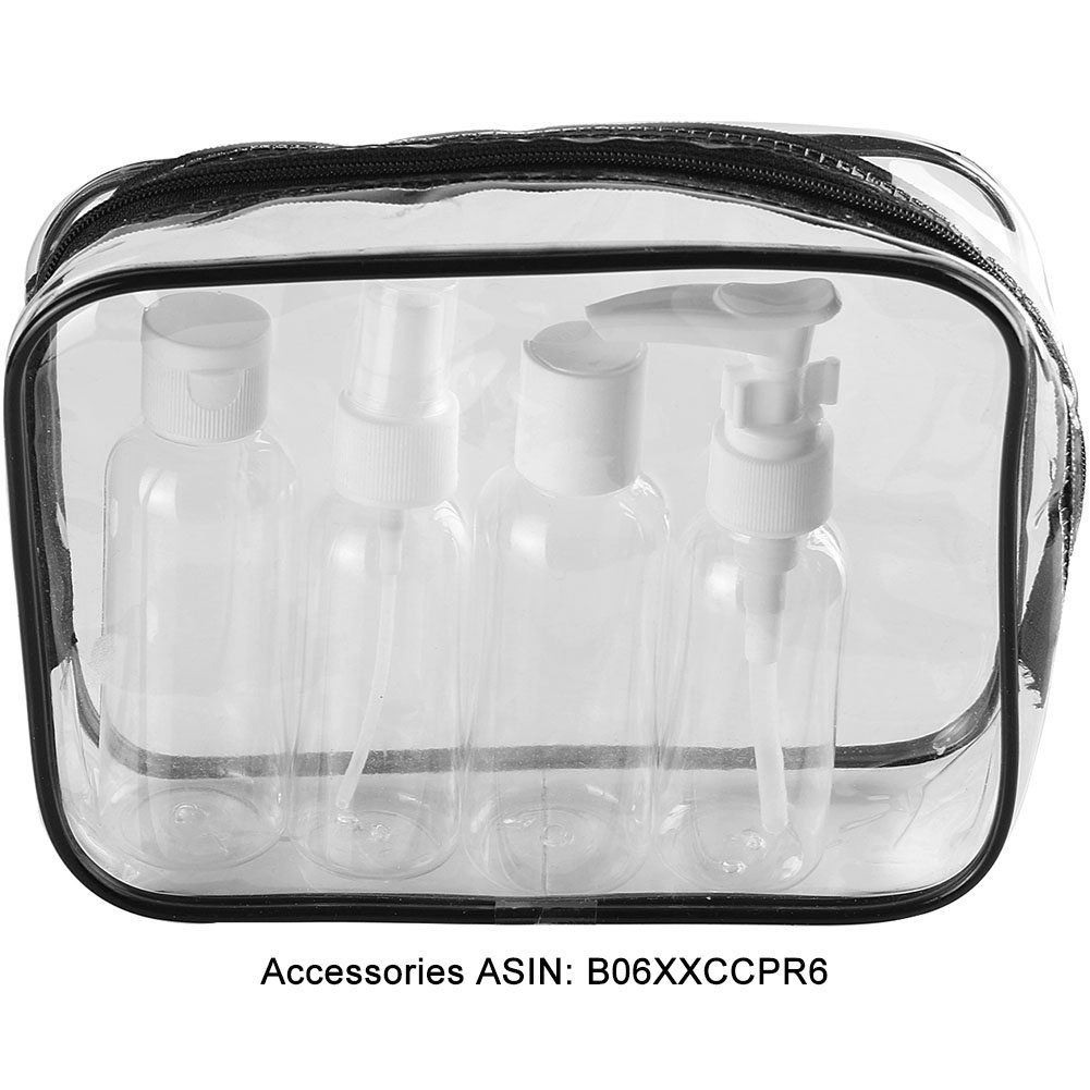 TSA Approved Clear Quart Size Toiletry Bag - 1 Pack Leakproof Travel Cosmetic Organizer with Zipper for Men & Women | Perfect for Airplane Carry-On, Gym & Weekend Trips