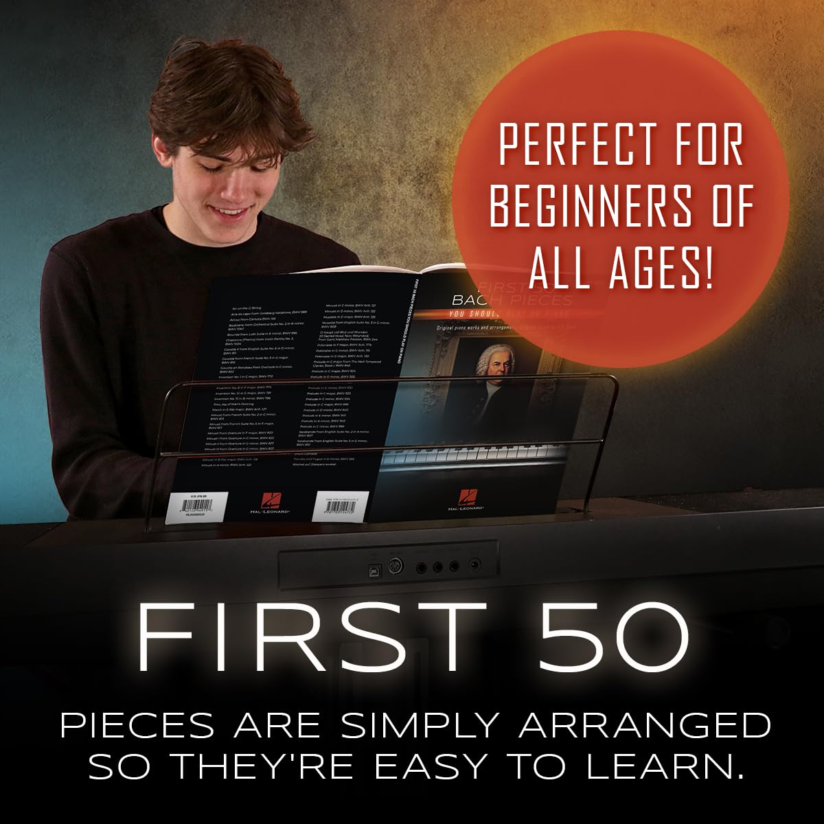 First 50 Bach Pieces You Should Play on Piano - Essential Classical Music Collection for Beginners & Intermediate Pianists - Perfect for Home Practice, Recitals & Music Lessons