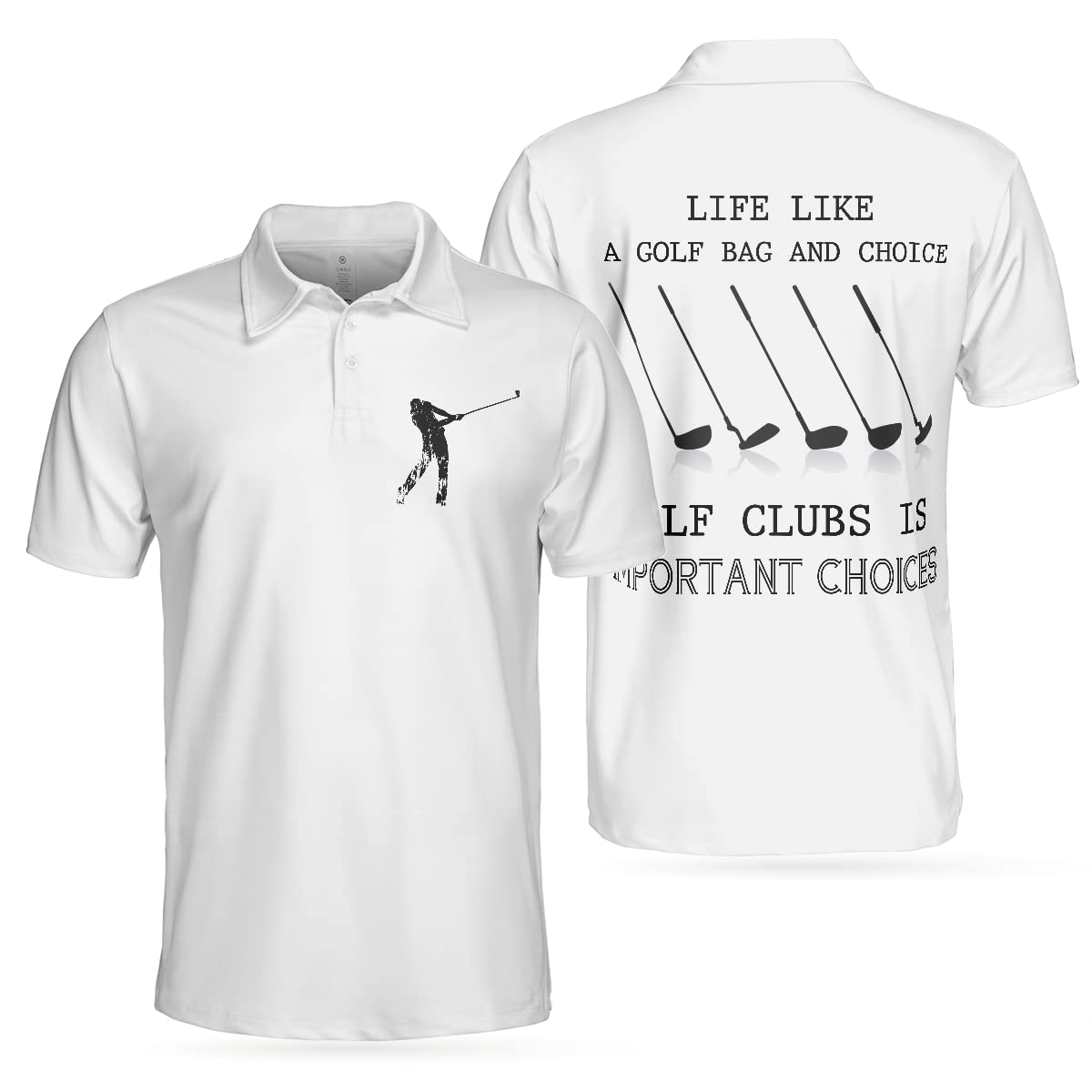 HYPERFAVOR Men's White Golf Polo Shirt - Breathable Moisture-Wicking Short Sleeve Performance Top - Ideal Golf Apparel for Players & Club Members - Perfect for Golf Tournaments, Casual Wear & Outdoor Sports