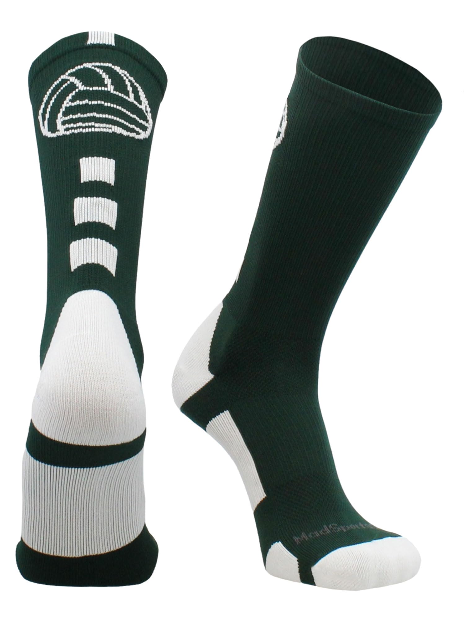 MadSportsStuff Volleyball Socks for Women, Girls & Teens - Crew Length Athletic Socks for Volleyball Players | Perfect Volleyball Accessories & Gifts for Training, Games & Team Sports