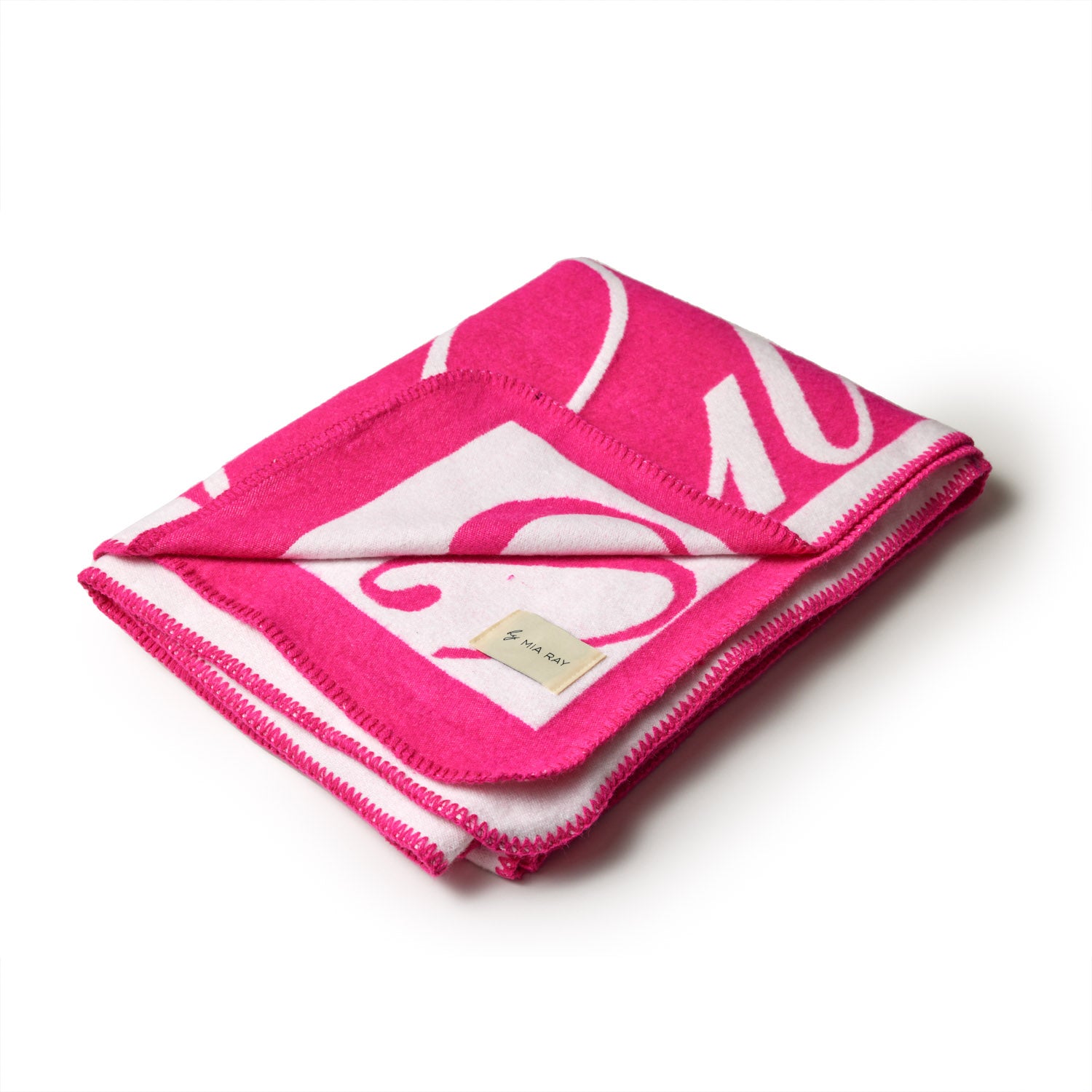 Signature Logo Luxe Throw Blanket - Soft & Cozy Hot Pink Fleece Blanket for Couch, Bed, Sofa - Perfect for Home Decor, Gifts & Winter Warmth