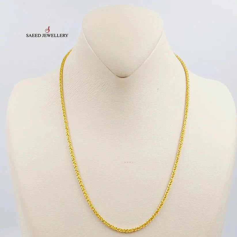 3.5mm Franco Chain Necklace 45cm - Elegant Gold or Silver Plated Cuban Link Chain for Men & Women | Perfect for Layering, Gifts, and Everyday Wear