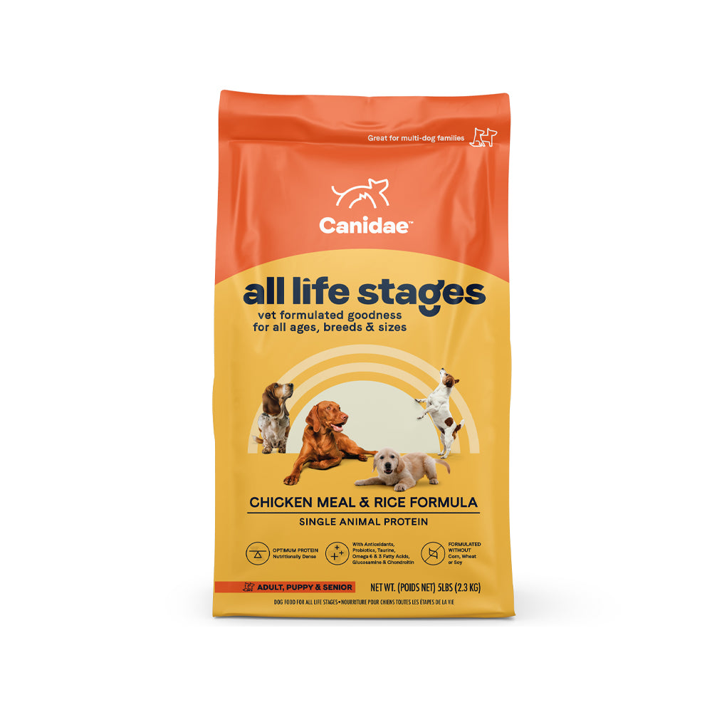 Premium All Life Stages Dry Dog Food with Chicken Meal & Rice - High Protein Nutrition for Puppies, Adults & Senior Dogs - Ideal for Daily Feeding & Active Lifestyles