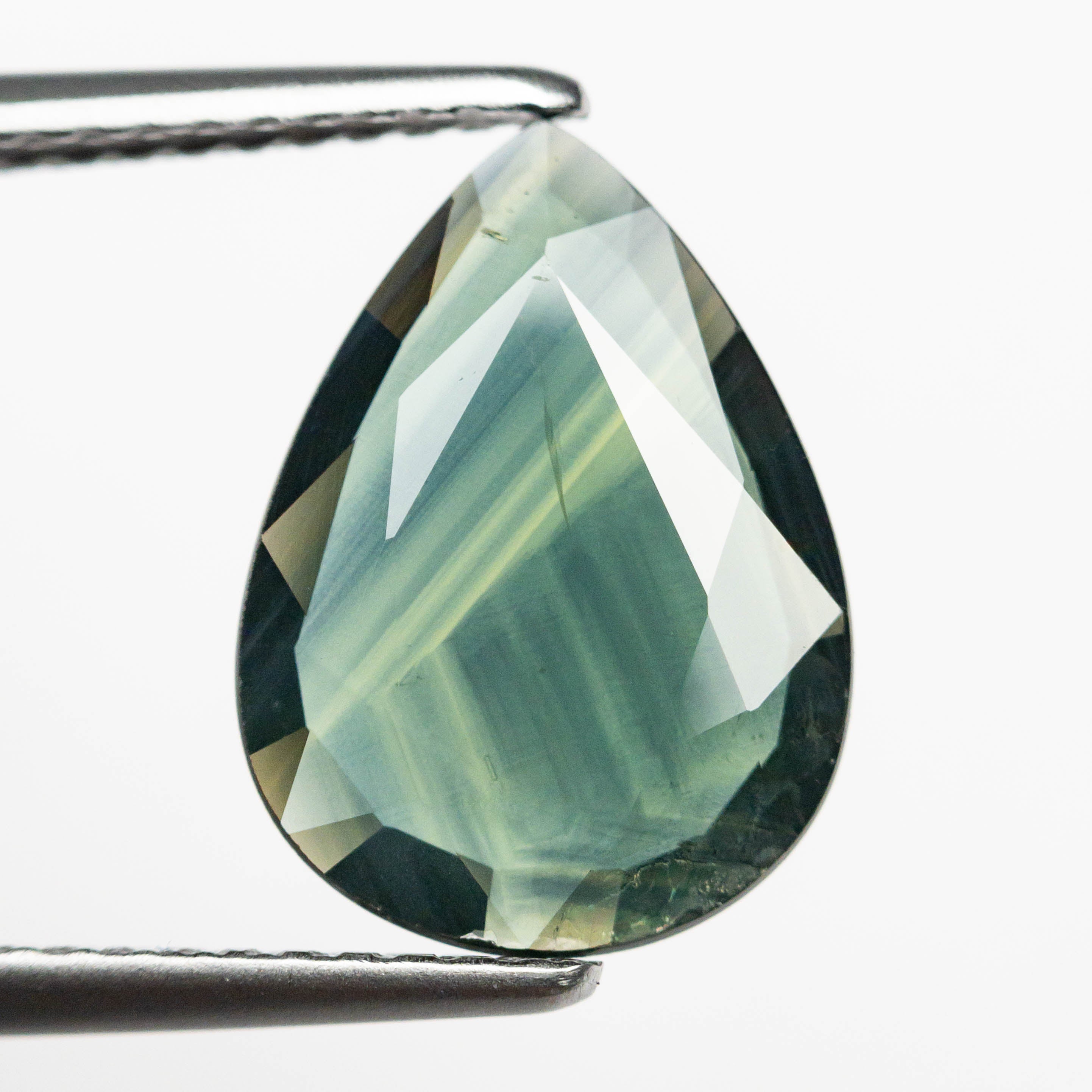 2.39ct Natural Pear-Cut Blue Sapphire Gemstone - 12.50x9.14x2.34mm Double Cut Loose Stone for Jewelry Making (23433-17) | Engagement Rings, Pendants & Fine Jewelry Designs