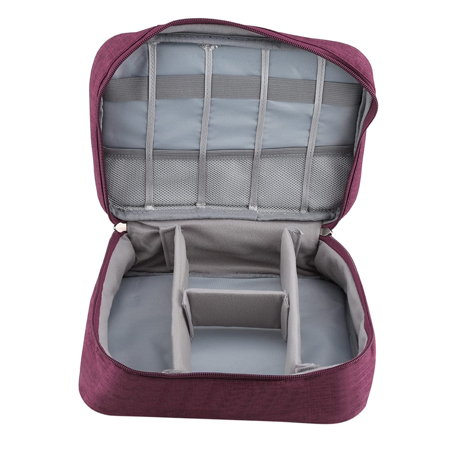 Universal Digital Storage Bag for Portable Charger & Electronic Accessories - Travel Organizer Pouch (Purple) | Perfect for Travel, Office & Home Organization