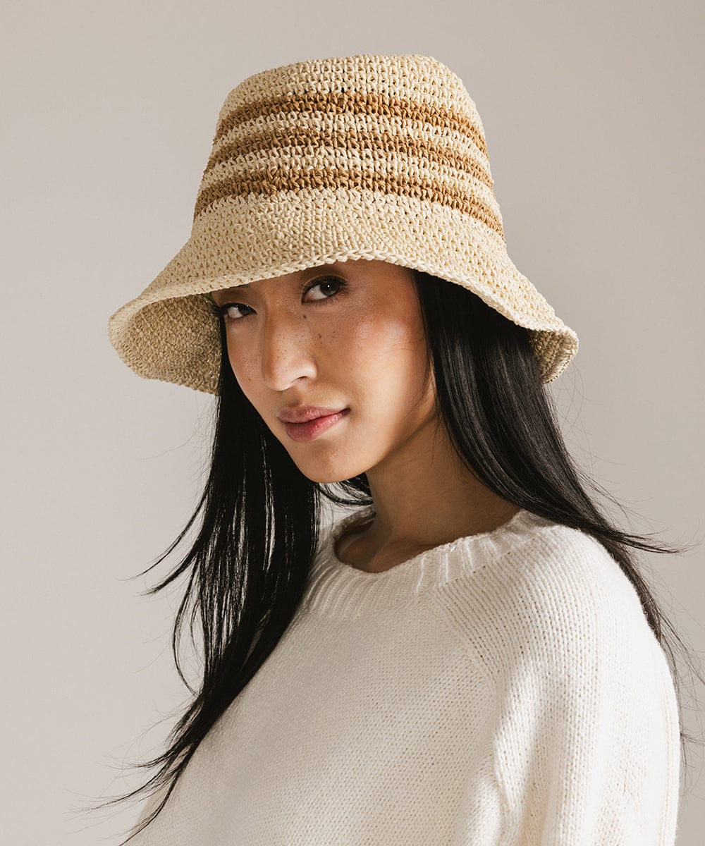Crochet Packable Bucket Hat for Women - Breathable Summer Sun Hat with Wide Brim - Perfect for Beach, Travel, and Outdoor Activities