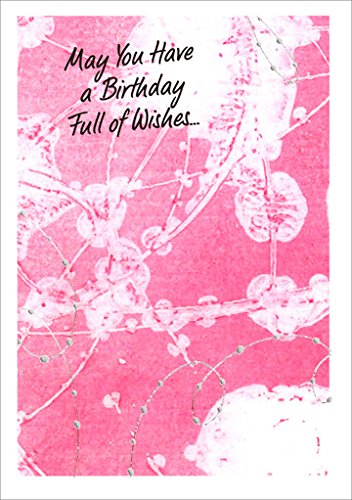 Elegant Pink and White Splash Birthday Card - Perfect for Women, Girls, and Birthday Celebrations | Greeting Card for Friends, Family & Loved Ones