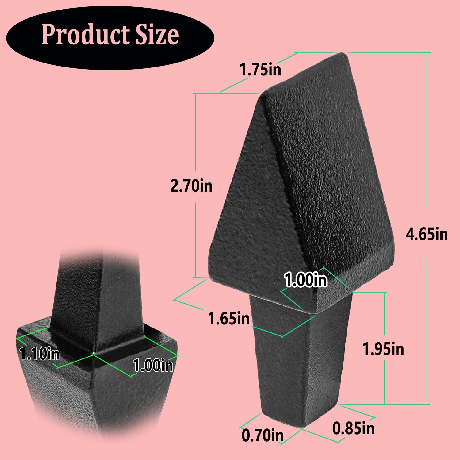 2'' Shank Blacksmith Anvil Hot Cut Hardy Tool - Heavy Duty Forging & Metal Cutting Tool for 2 Inch Hardy Hole or Vise Use - Perfect for Blacksmithing, Knife Making & Metalworking (Black)