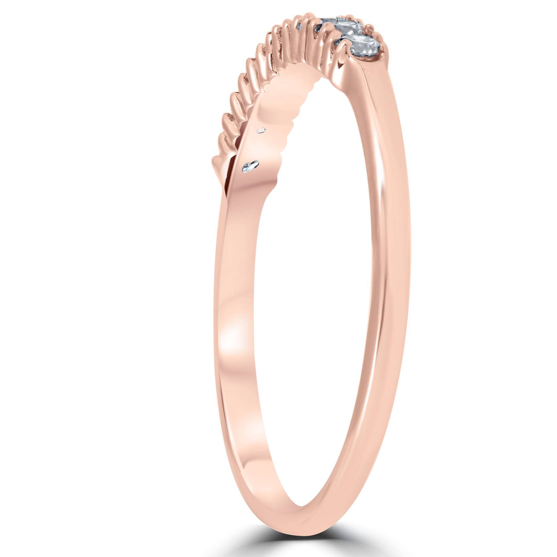 14K Rose Gold Diamond Wedding Ring for Women - Elegant Engagement & Bridal Jewelry Gift for Her