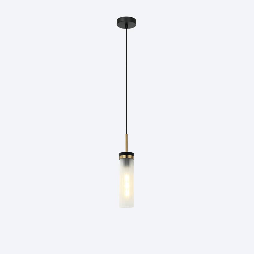 Georgia Glass Ribbed Pendant Light - Elegant Handmade Glass Ceiling Fixture for Dining Room, Kitchen Island & Bedroom Lighting
