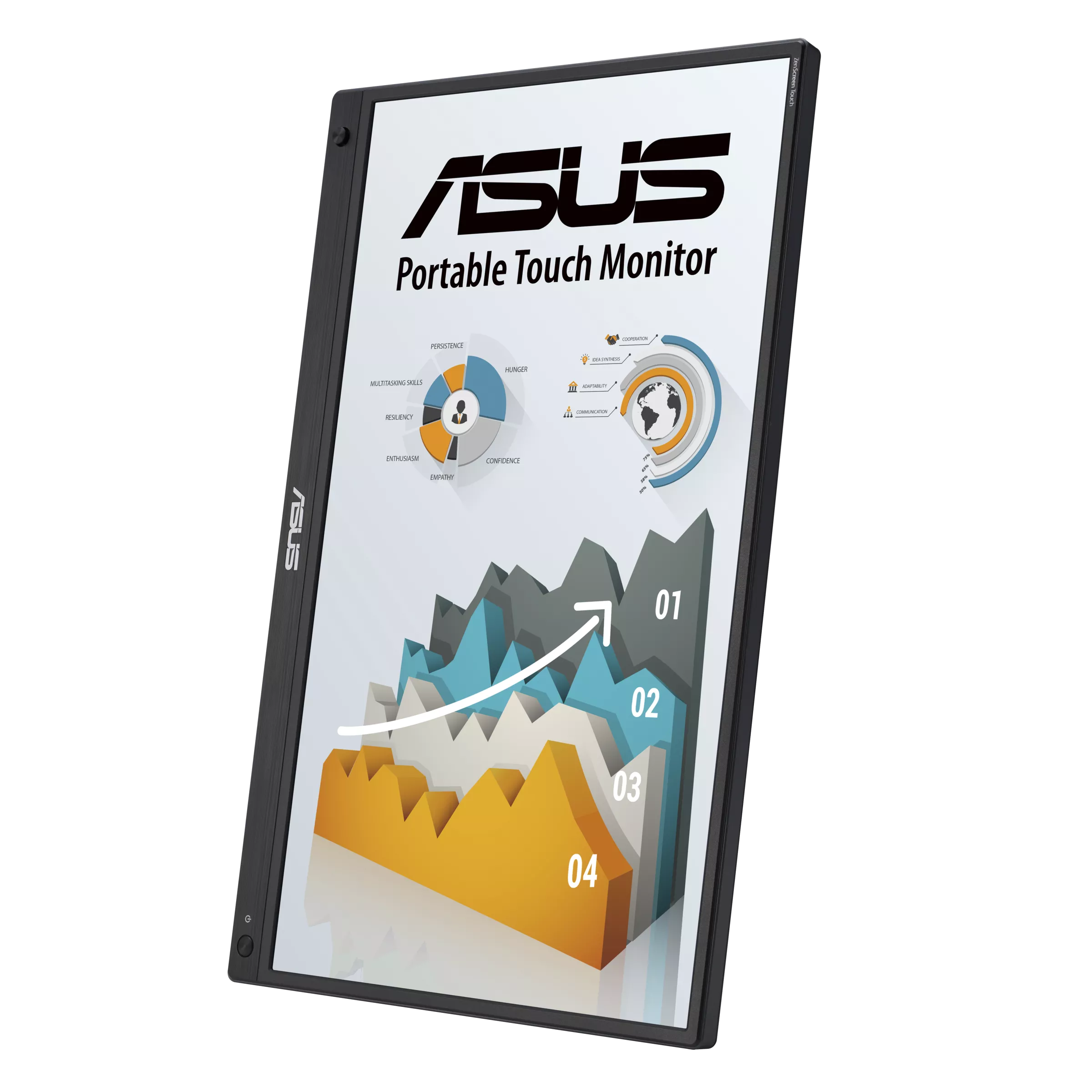 ASUS 16-inch IPS FHD Portable Touchscreen Monitor with 60Hz Refresh Rate, 5ms Response Time, 7800mAh Battery, USB-C PD15W & HDMI - Perfect for Business Travel, Home Office, and Gaming Setup