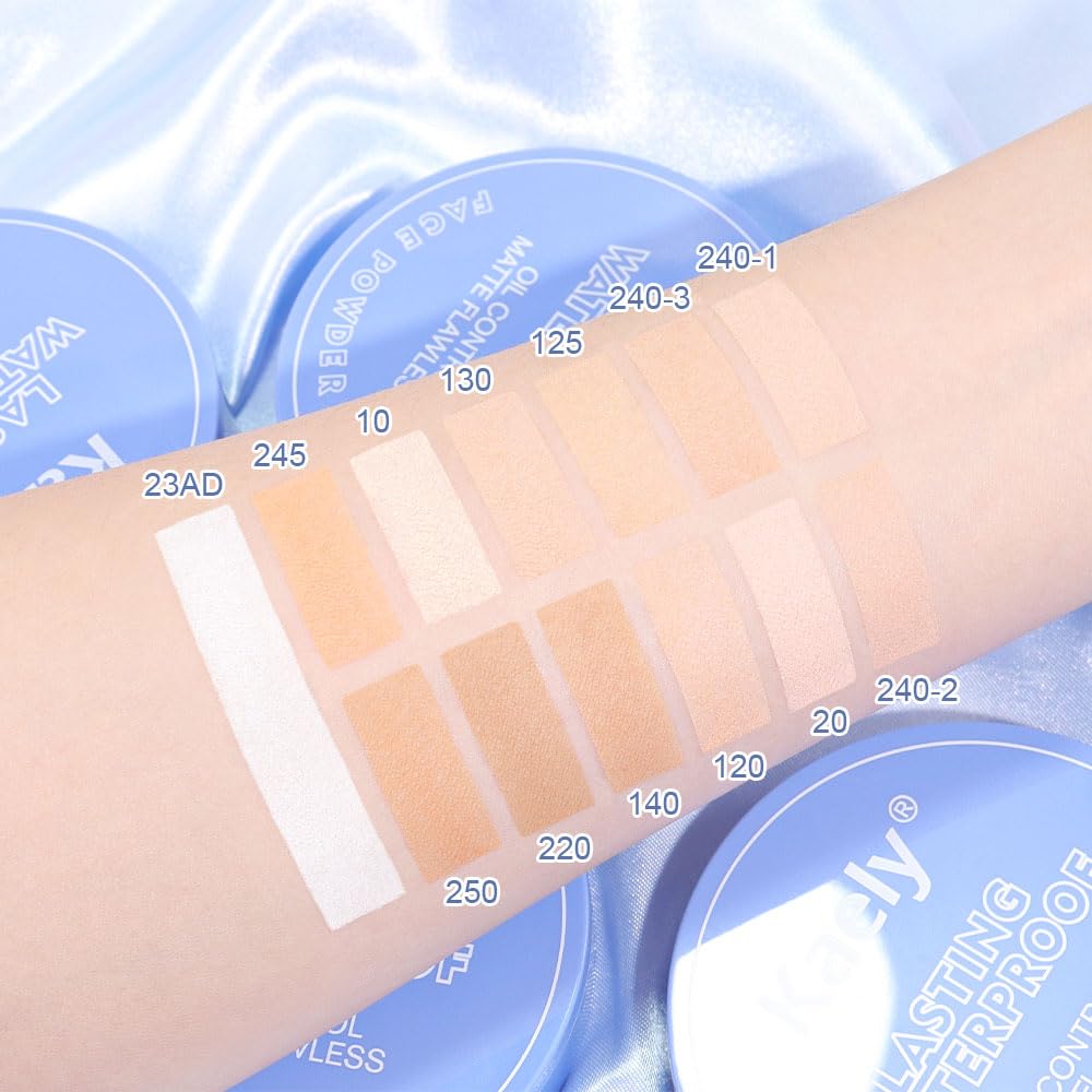 Kaely Oil Control Face Pressed Powder - Matte Compact Powder for Long Lasting Makeup | Waterproof & Lightweight Finishing Powder | Vegan & Cruelty-Free | Shade 02 Natural Beige | Perfect for Oily Skin & Everyday Wear
