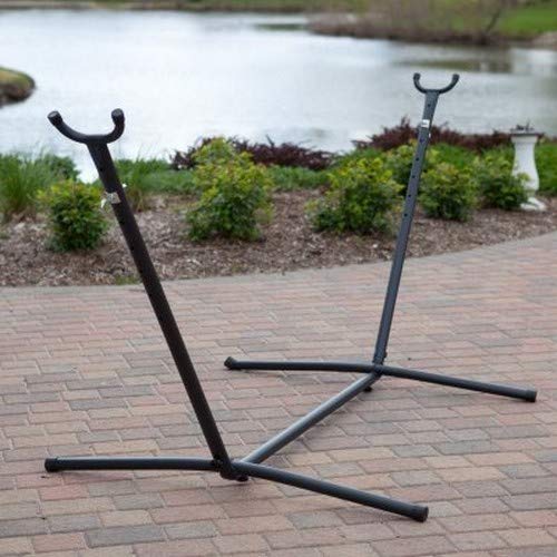 Vivere Universal Space-Saving Steel Hammock Stand with Oil Rubbed Bronze Finish, 9-Feet, Brown - Perfect for Backyard, Patio, Poolside & Outdoor Relaxation