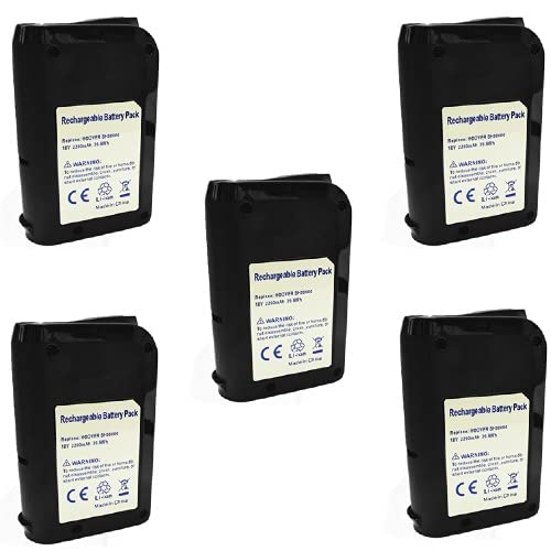 Synergy Digital 18V 2200mAh Li-ion Vacuum Cleaner Replacement Batteries - 5 Pack Compatible with Hoover BH50020 | Long-Lasting Power for Cordless Vacuums | Perfect for Home Cleaning, Pet Hair Removal & Car Detailing