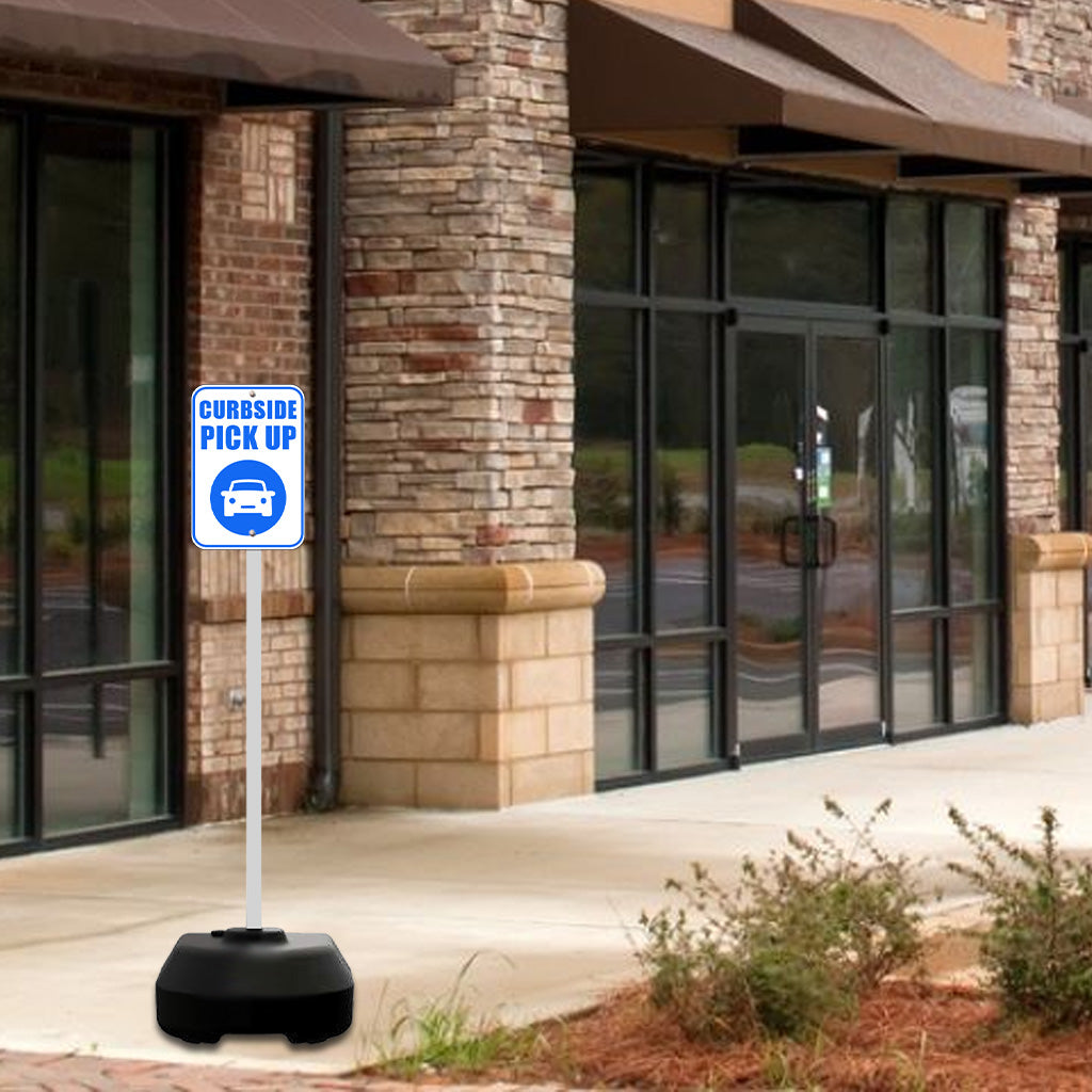 60-Post 24 Rocking Outdoor Portable Parking Lot Sign - Durable Traffic Control for Events, Construction & Parking Management