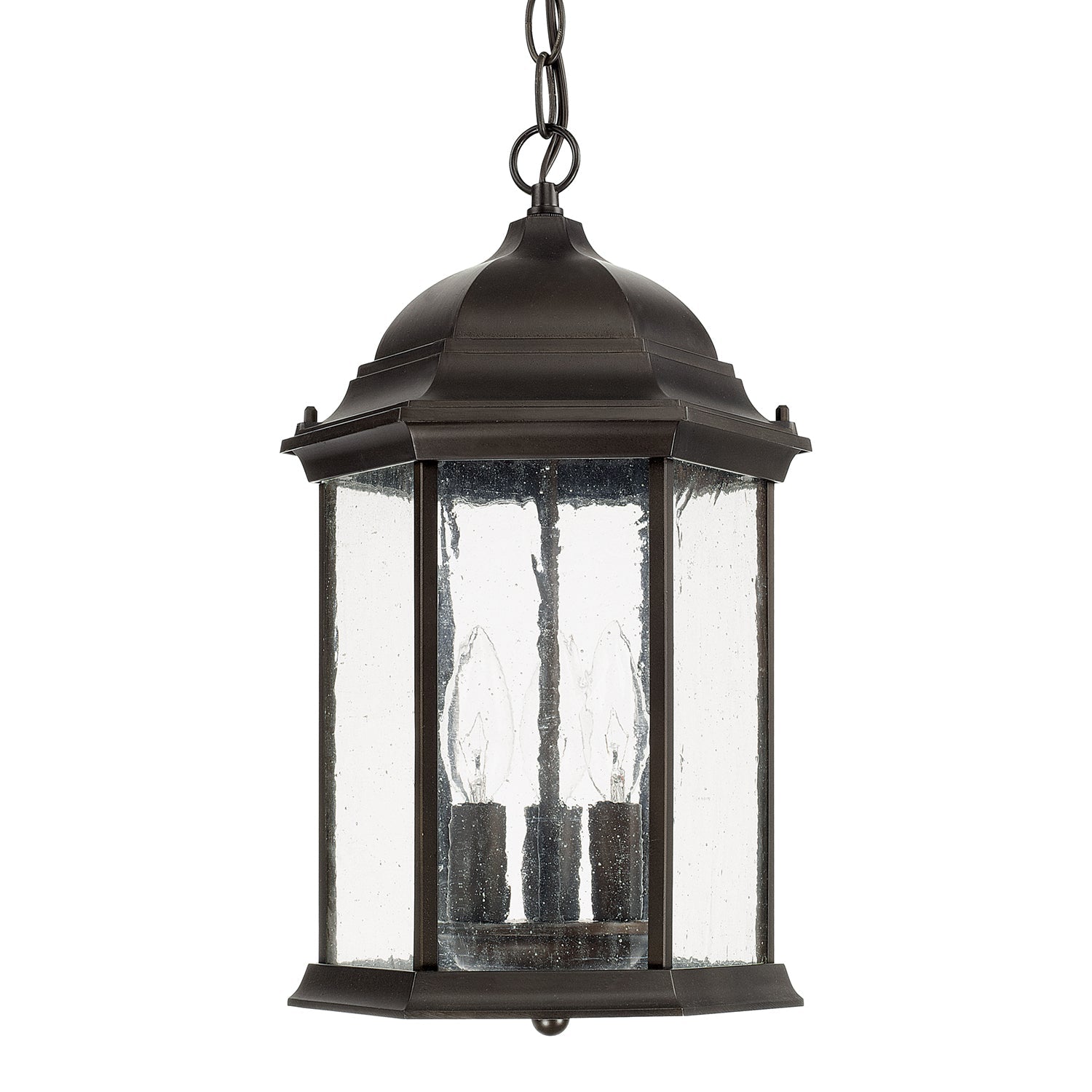 Capital Lighting Three Light Outdoor Hanging Lantern - Weatherproof Patio Lighting for Porch, Garden & Backyard Decor