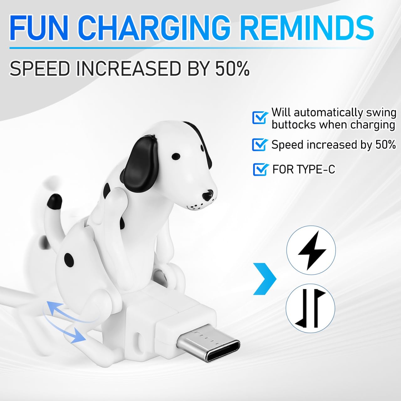 5pcs Funny Dog Phone Charger - Cute Chihuahua USB Cable with Metal Holder for iPhone & Android | Perfect for Car, Home & Office Use