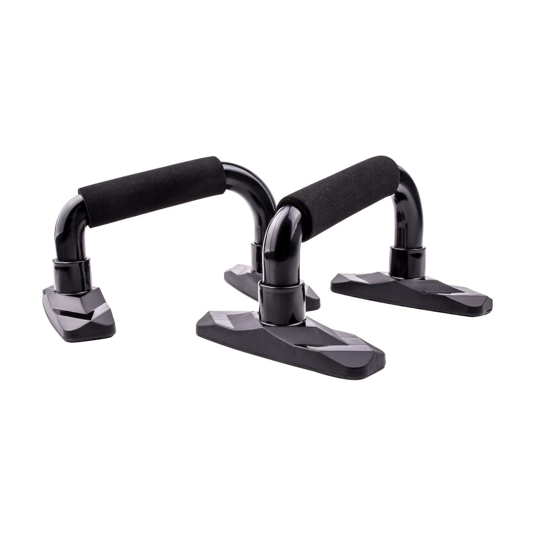 Push Up Bars Stand - Adjustable Abdominal & Body Building Workout Equipment for Home Gym - Strength Training & Muscle Grip Exercise Tool for Men & Women (Black with Rope) - Perfect for Push-Ups, Planks & Core Workouts
