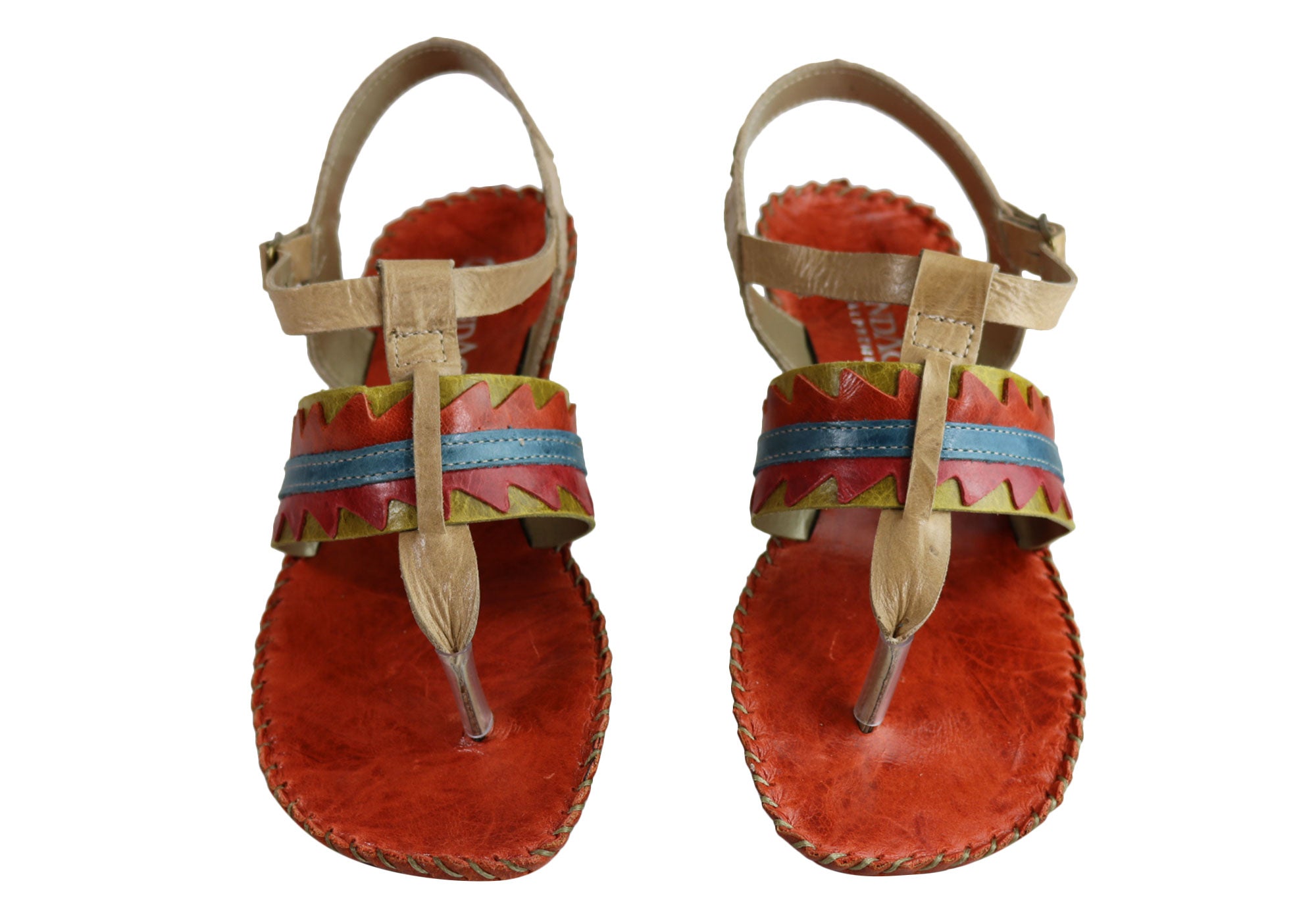 Andacco Kamby Women's Comfortable Leather Flat Sandals - Handmade in Brazil - Perfect for Summer, Beach & Casual Outings