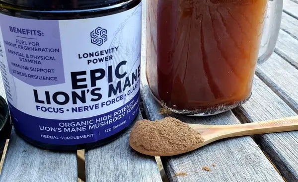 Premium Lion's Mane Mushroom Supplement - Organic Brain Booster & Nootropic for Focus, Memory & Cognitive Support - Ideal for Students, Professionals & Mental Clarity