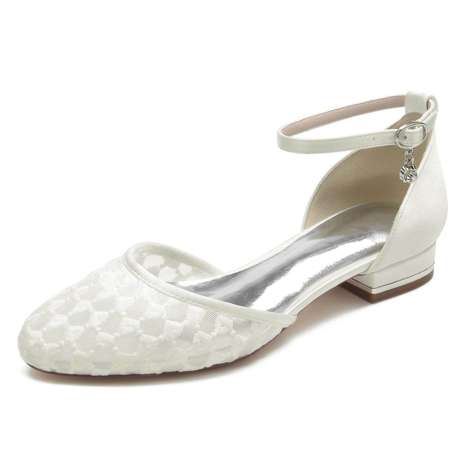 Flat Heel 2.5cm Tulle Ballerina Shoes CK0290 - Comfortable Wedding Bridal Party Dance Shoes for Women
