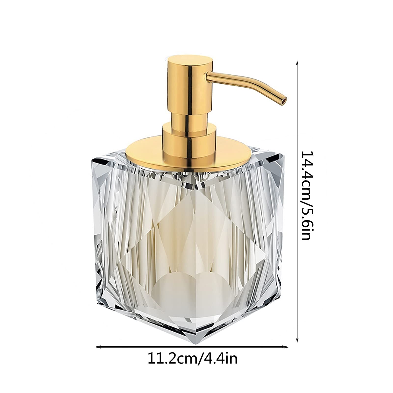 Premium 250ml/8.8oz Refillable Glass Soap Dispenser with 10-Grade Electroplated Pump - Elegant Square Design for Bathroom, Kitchen & Vanity (Silver) - Perfect for Liquid Hand Soap, Lotion & Dish Soap Dispensing