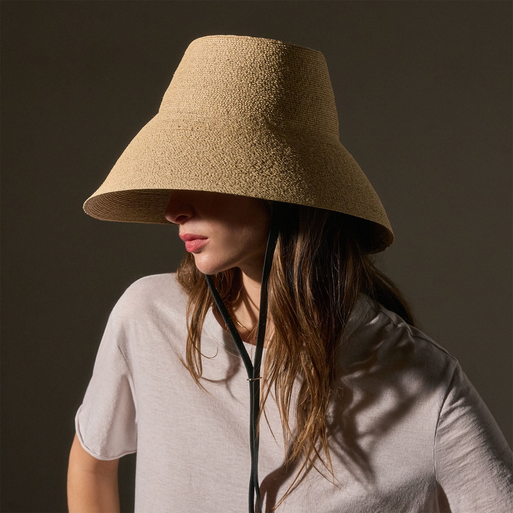 Janessa Leone Suni Natural Straw Hat - Women's Wide Brim Sun Hat for Beach, Summer & Outdoor Activities