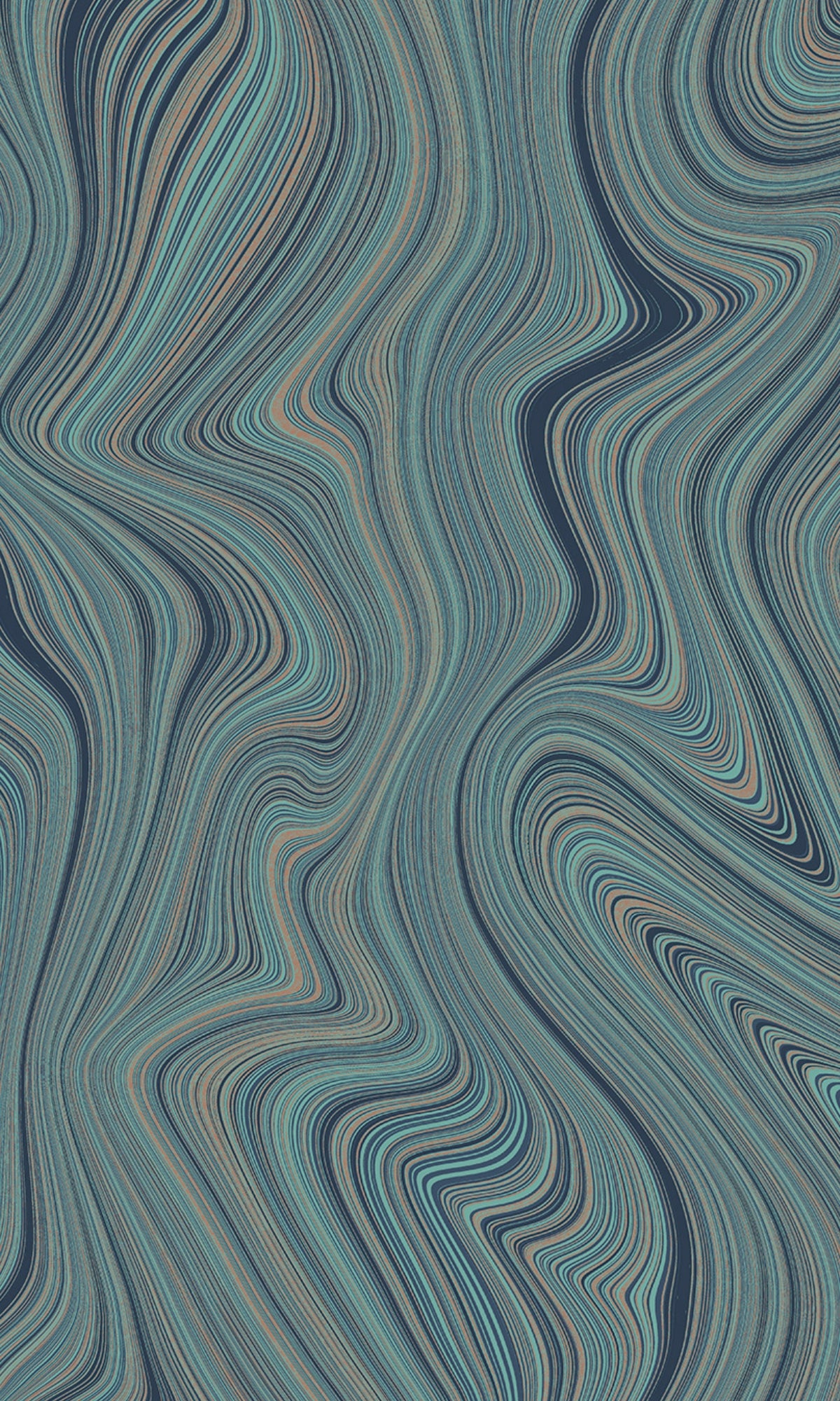 Blue Green Abstract Geometric Curve Lines Wallpaper R9187 - Modern Peel and Stick Wallpaper for Living Room, Bedroom, Office Decor