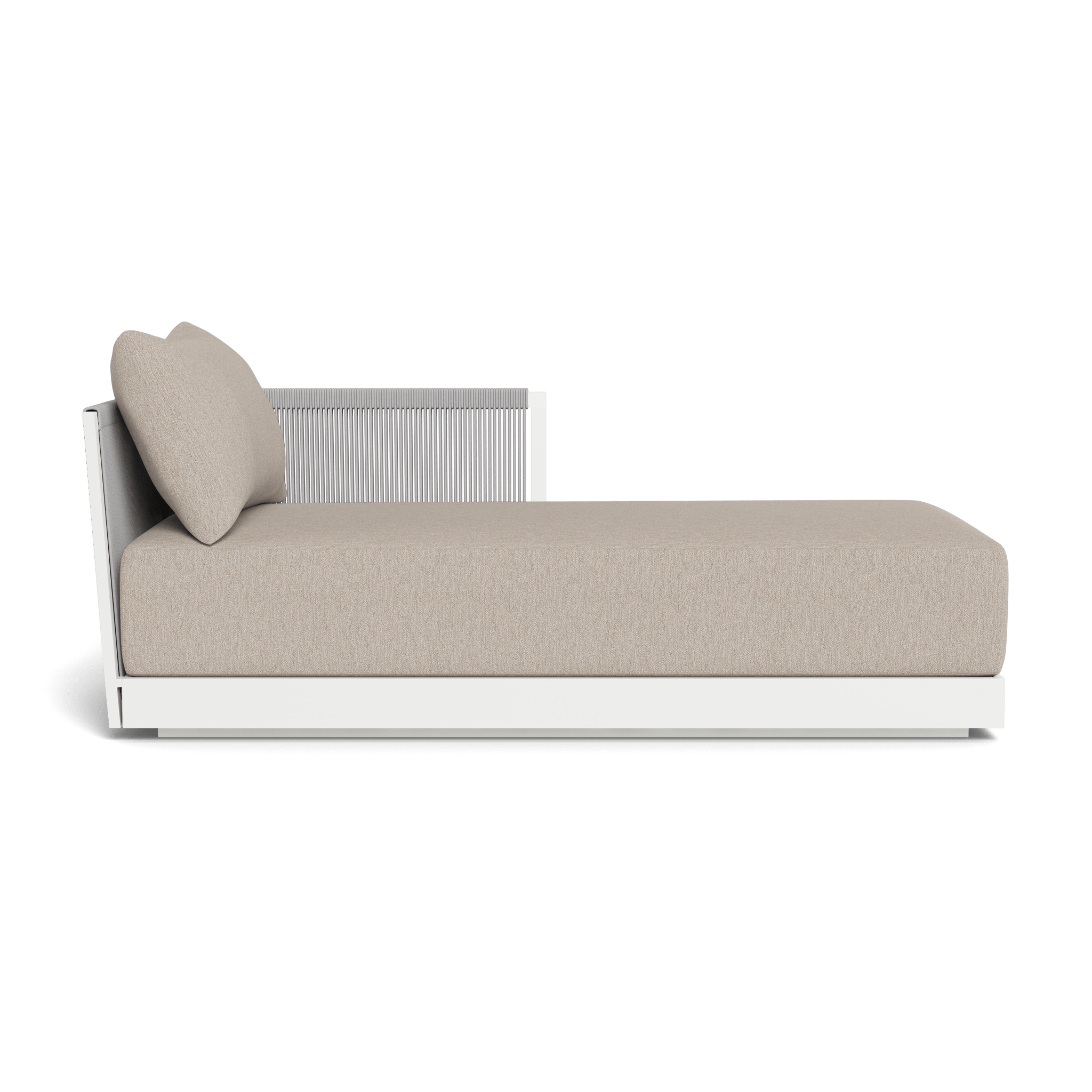 Antigua Chaise Lounge Chair - Modern Right-Arm Accent Chair for Living Room, Bedroom, or Office - Comfortable Upholstered Reading Chair with Sturdy Metal Legs