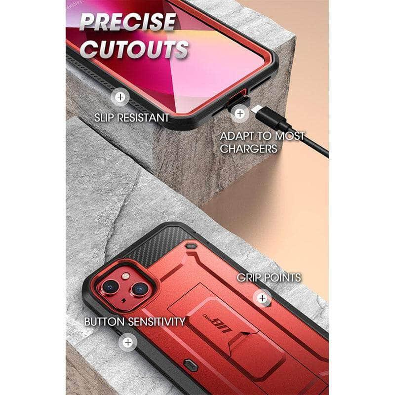 iPhone 13 Mini SUPCASE UB Pro Full Body Rugged Holster Case - Shockproof Protective Cover with Built-in Screen Protector for Apple iPhone 13 Mini - Perfect for Outdoor Activities, Construction Work & Extreme Sports