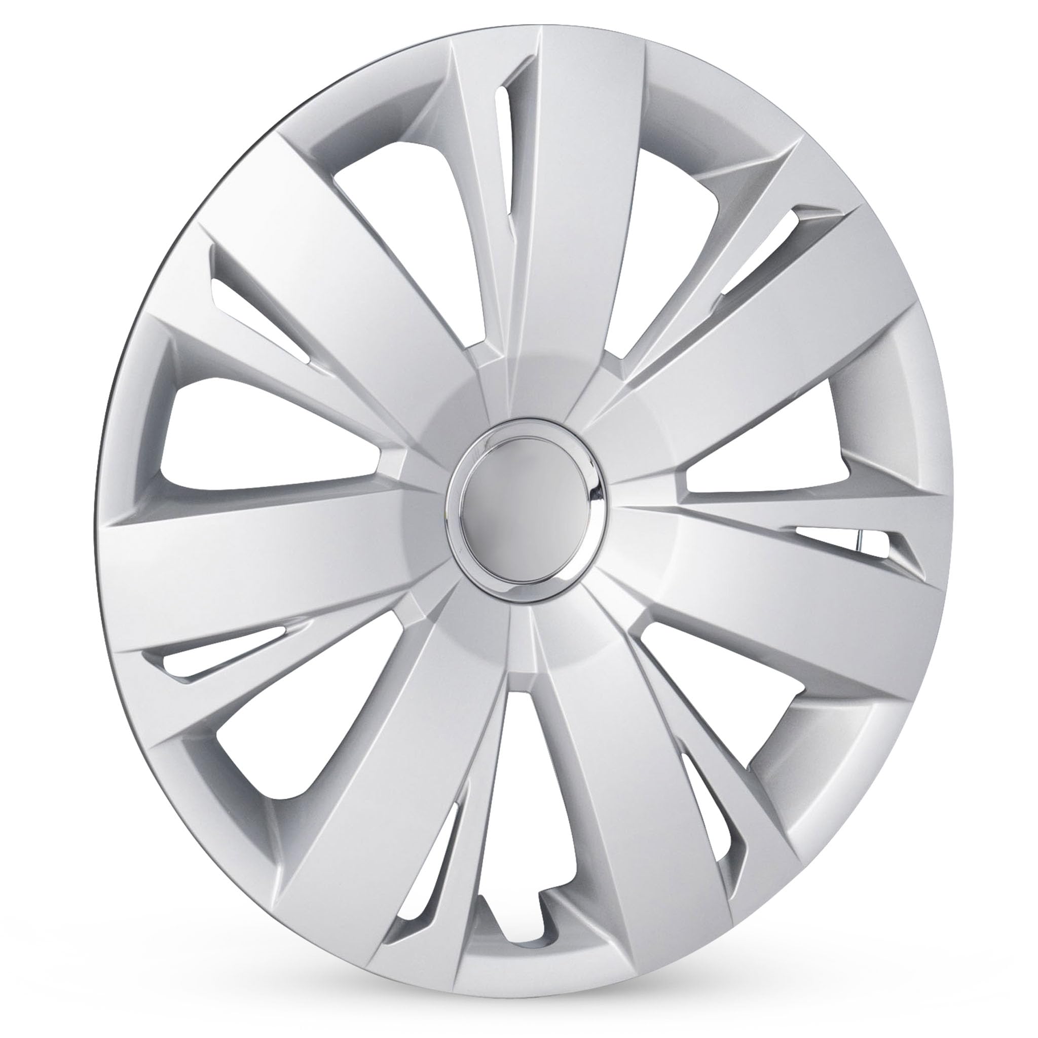 16 Inch Silver Hubcap Set of 4 for 2011-2014 Volkswagen Jetta | Wheel Cover Replacement | Perfect for Road Trips & Winter Protection