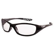 Jackson Safety 20539 V40 HellRaiser Safety Glasses - Black Frame with Clear Anti-Fog Lens - ANSI Z87.1 Certified for Construction, Woodworking & DIY Projects
