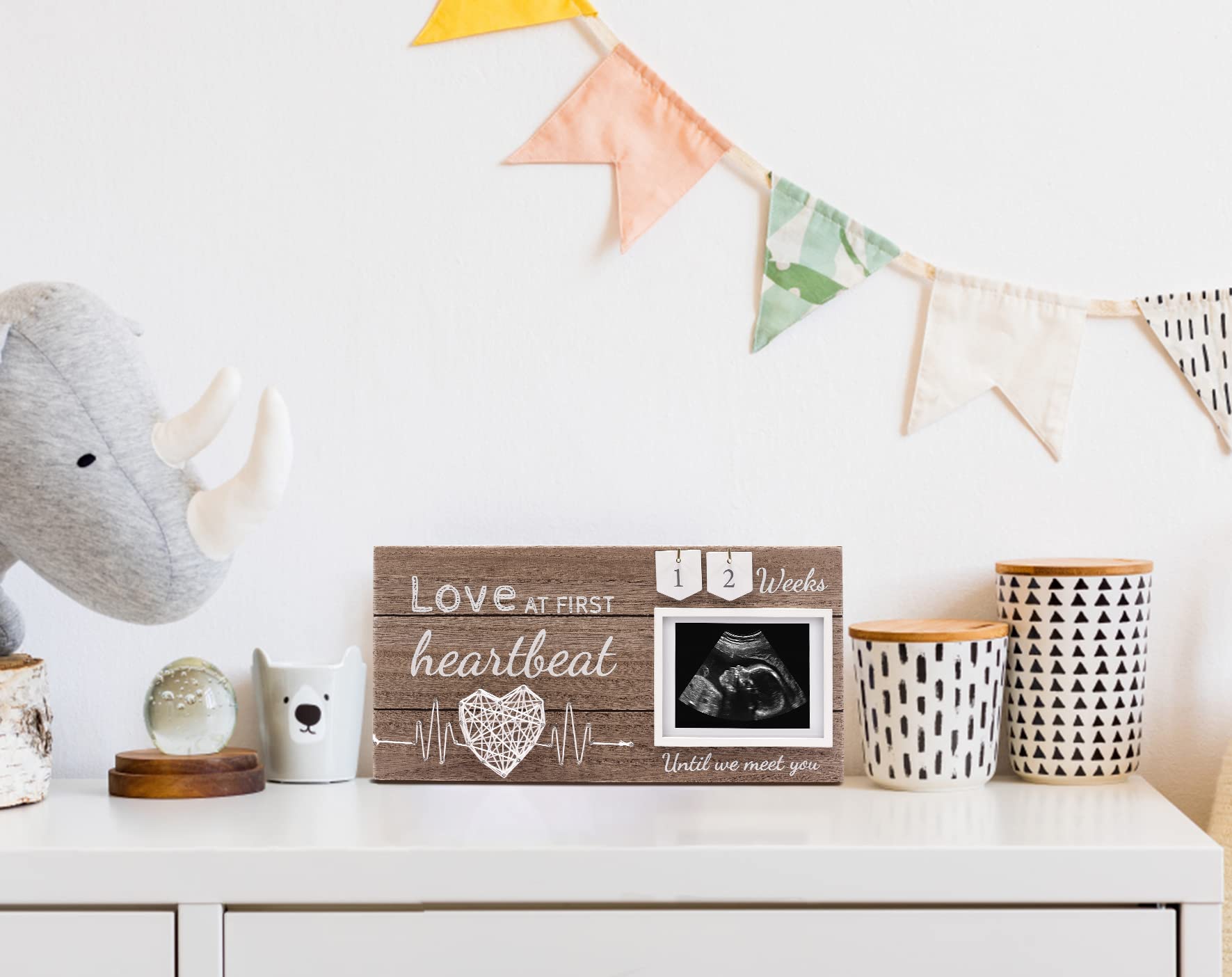 Garybank New Mom Gifts 2024 - Ultrasound Picture Frame with Pregnancy Milestone Cards & Activity Cards, Gender Reveal Gift for Expecting Women - Perfect Baby Shower Gift for Sister, Best Friend or Wife (Great for Pregnancy Announcements & Nursery Decor)