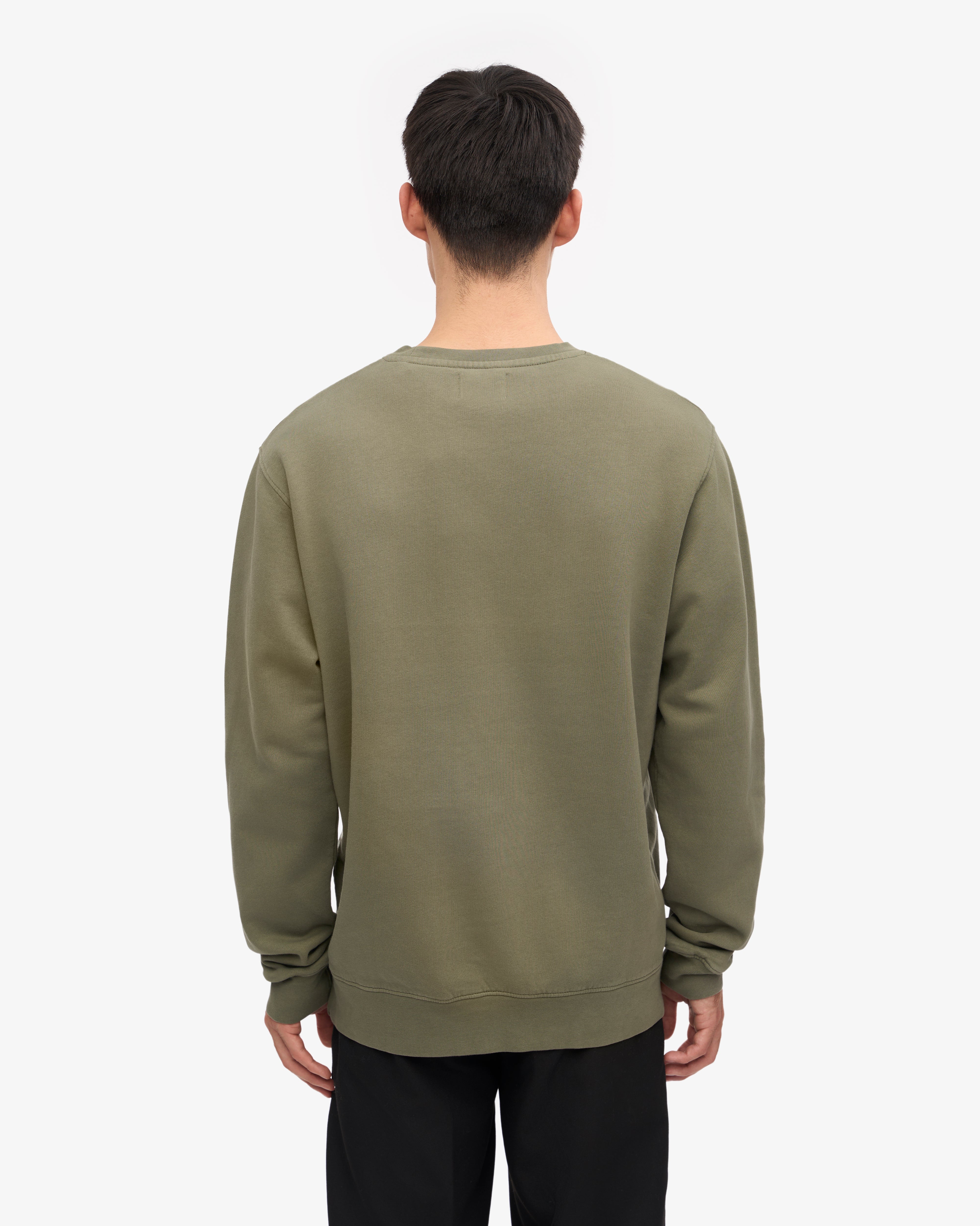 Classic Organic Cotton Crew Neck T-Shirt for Men - Soft & Comfortable Dusty Olive Green Tee - Perfect for Casual Wear, Gym & Everyday Outfits