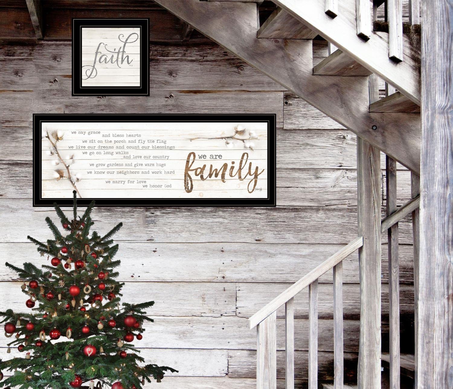 2-Piece Vignette Wall Art Set by Marla Rae - Elegant Black Frame Home Decor for Living Room, Bedroom & Office