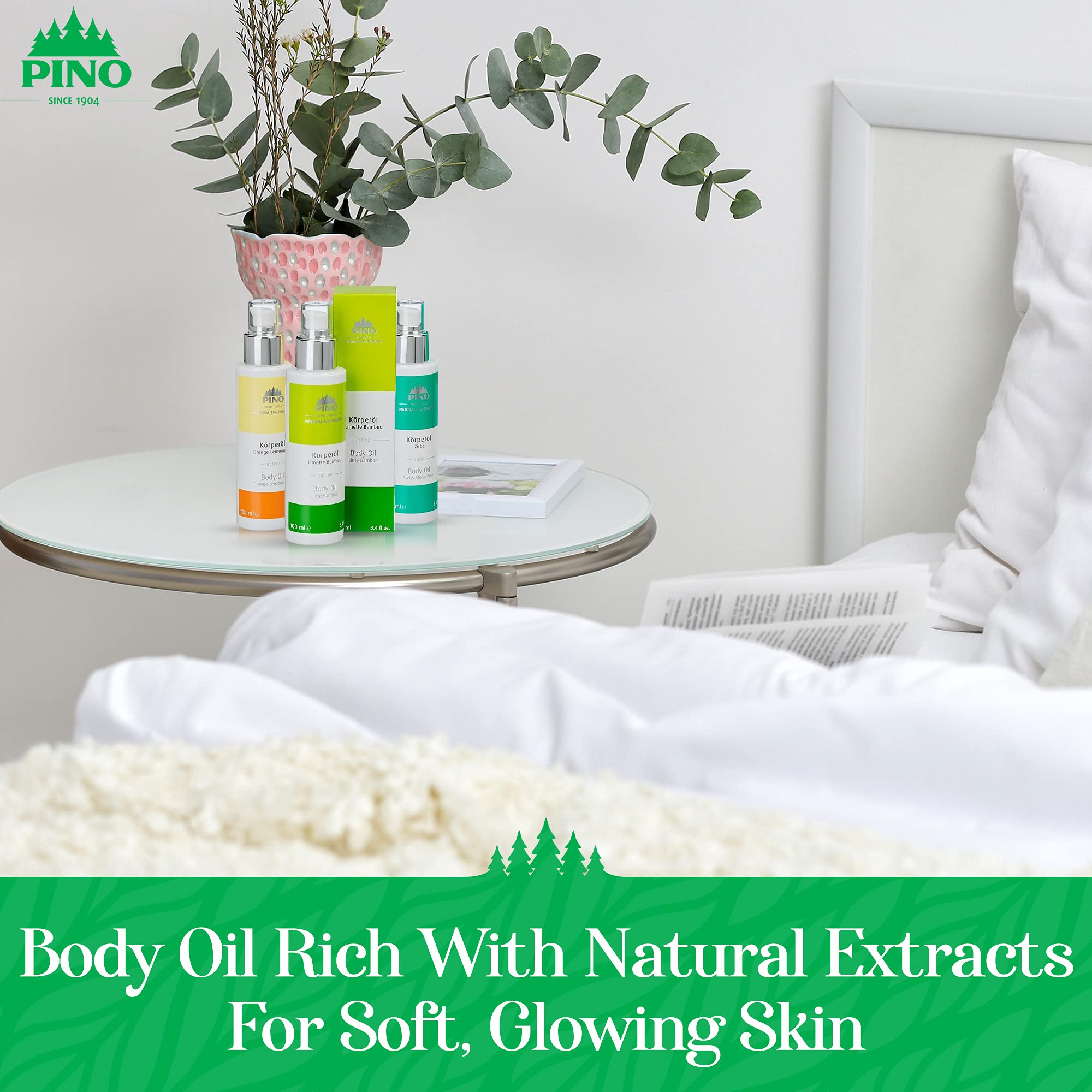 PINO Nature Spa Therapy Body Oil - Papaya & Aloe Vera Infused Moisturizing Oil for Dry Skin | Relaxing Massage & Aromatherapy | Perfect for Home Spa, Yoga, and Self-Care Rituals