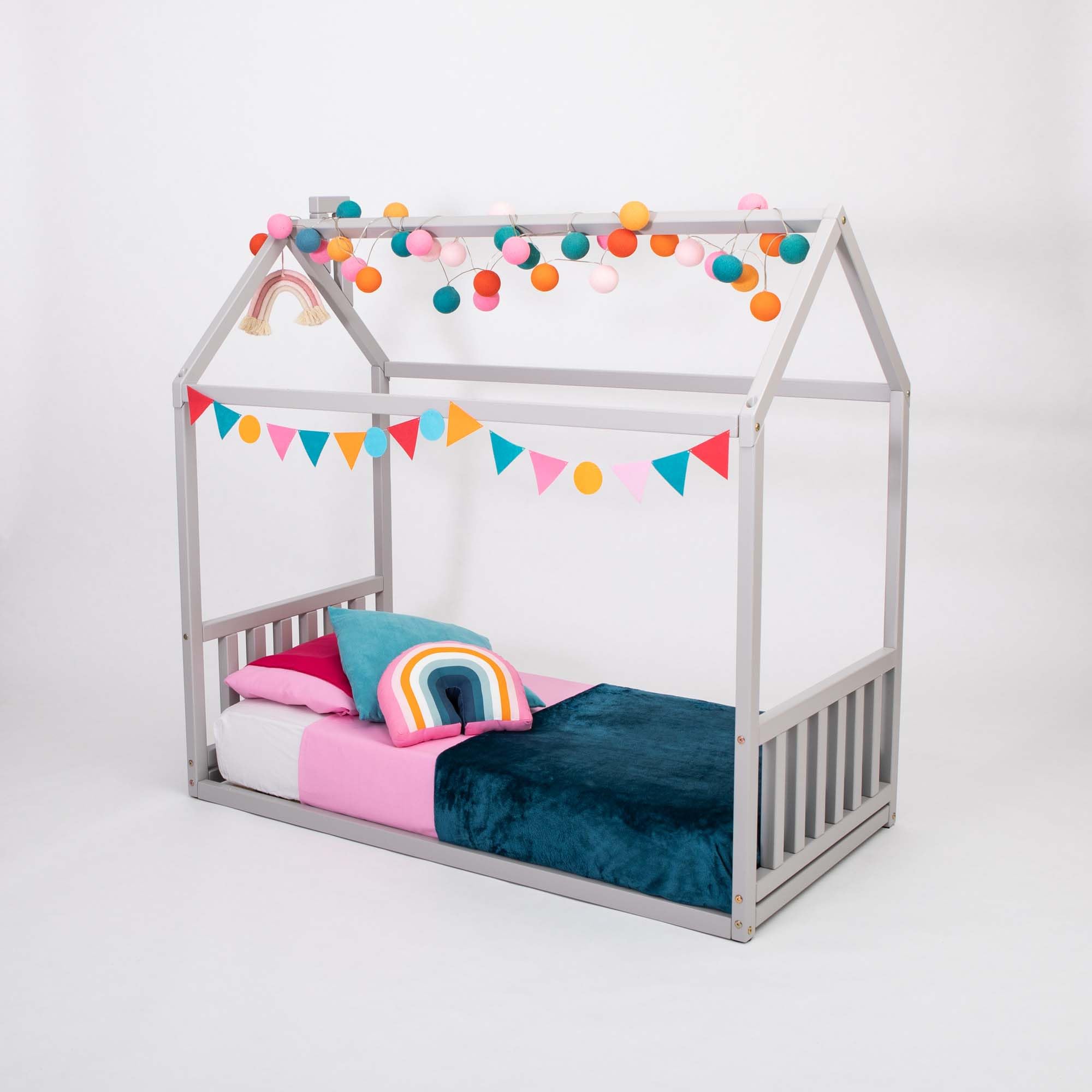 Toddler House Bed Frame - Twin Size 39x75
