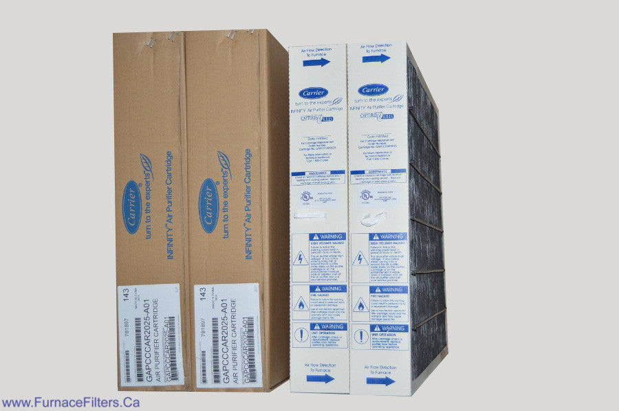 Genuine Carrier 20x25 GAPCCCAR2025 MERV 15 Furnace Air Filter - 2 Pack (20 1/16