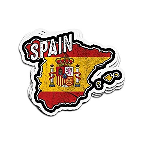Spain Map Sticker - Decal for Cars, Trucks, Laptops, Walls & Windows | High-Quality Vinyl Graphic | Perfect for Travel Enthusiasts & Home Decor