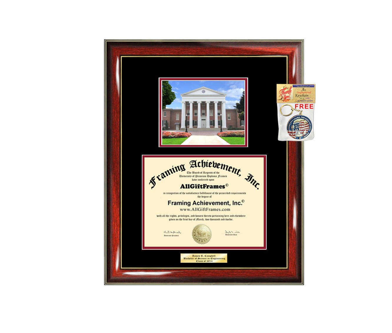Ole Miss Graduation Diploma Frame - Custom Engraved University of Mississippi Degree Display for Bachelor, Masters, MBA, PhD | Perfect Graduation Gift Idea for Wall Decor & Office Display