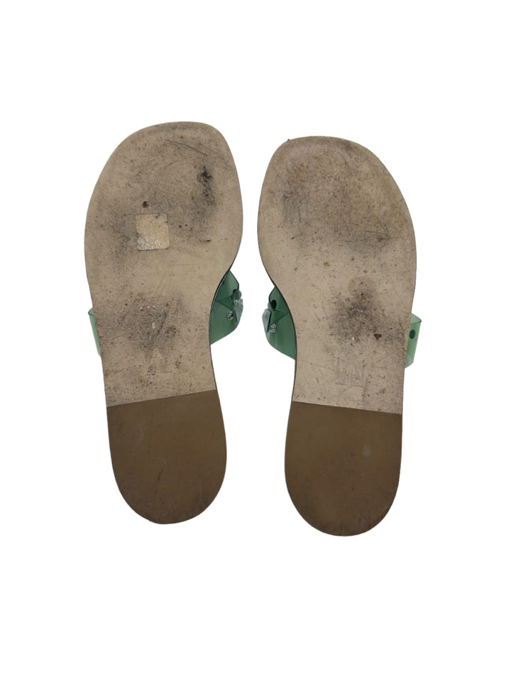 Tamara Mellon Embellished PVC Slides for Women | Size 39.5 (US 9) | Comfortable Summer Sandals for Beach, Pool & Casual Outings