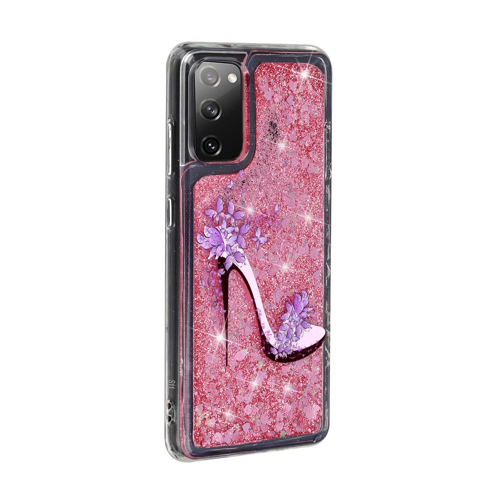 Samsung Galaxy A03S Phone Case - Sparkling Liquid Floating Glitter Shock Absorption TPU Bumper Slim Clear Cover | Durable Protection for Everyday Use, Work, and Travel