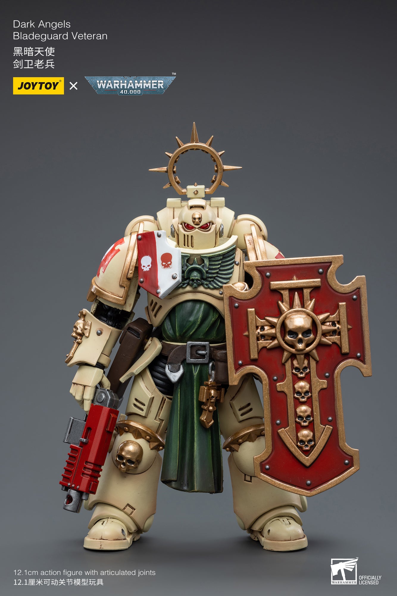 1/18 JOYTOY Warhammer 40K Dark Angels Bladeguard Veteran Action Figure - Collectible Miniature Model for Tabletop Gaming & Display