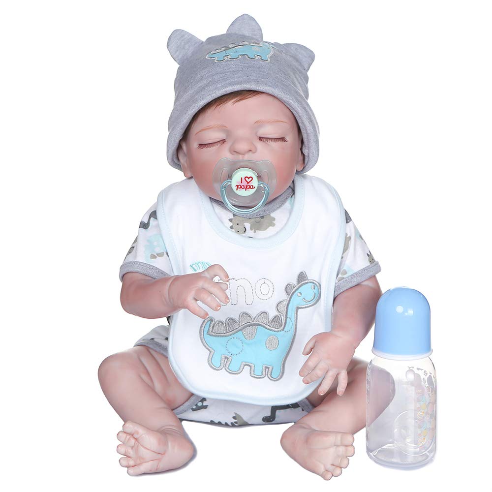 GoolRC 470mm Full Body Silicone Reborn Baby Doll - Waterproof Bath Toy for Kids, Realistic Baby Girl/Boy Gift for Collectors & Playtime - Perfect for Bath Time, Role Play, Nursery Decor & Gift Giving