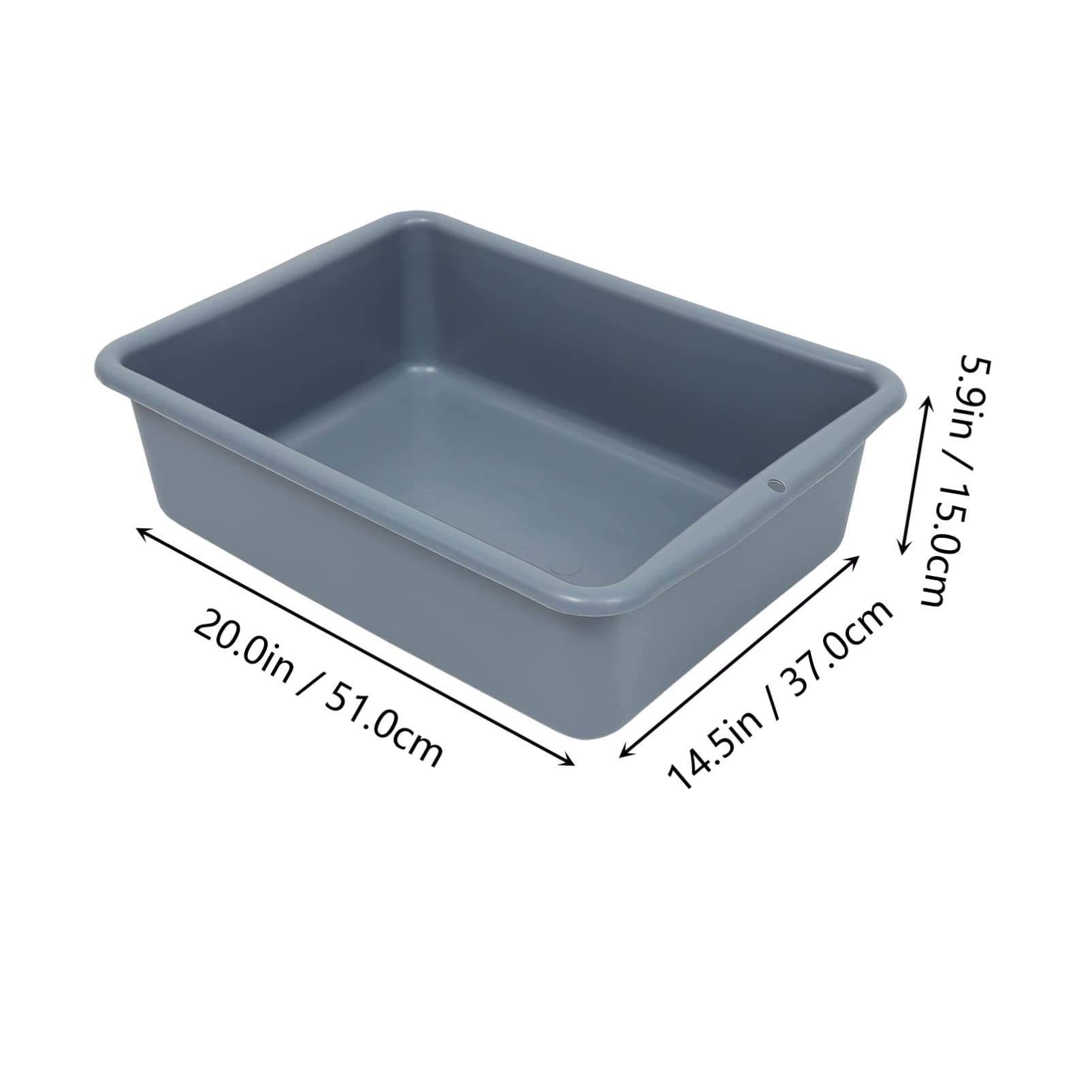 2-Pack Commercial Bus Tubs - Heavy Duty Plastic Wash Basins for Dishwashing, Food Prep & Utility Use - Ideal for Restaurants, Catering & Commercial Kitchens
