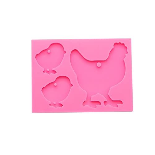 Chicken Silicone Mold Set for Resin, Chocolate & Cake - DIY Chicken Family Keychain & Shape Molds - Perfect for Baking, Candy Making & Craft Projects